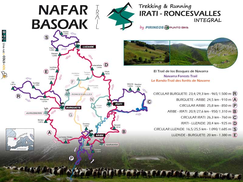 Map of route Nafar Basoak Trail Integral mobile