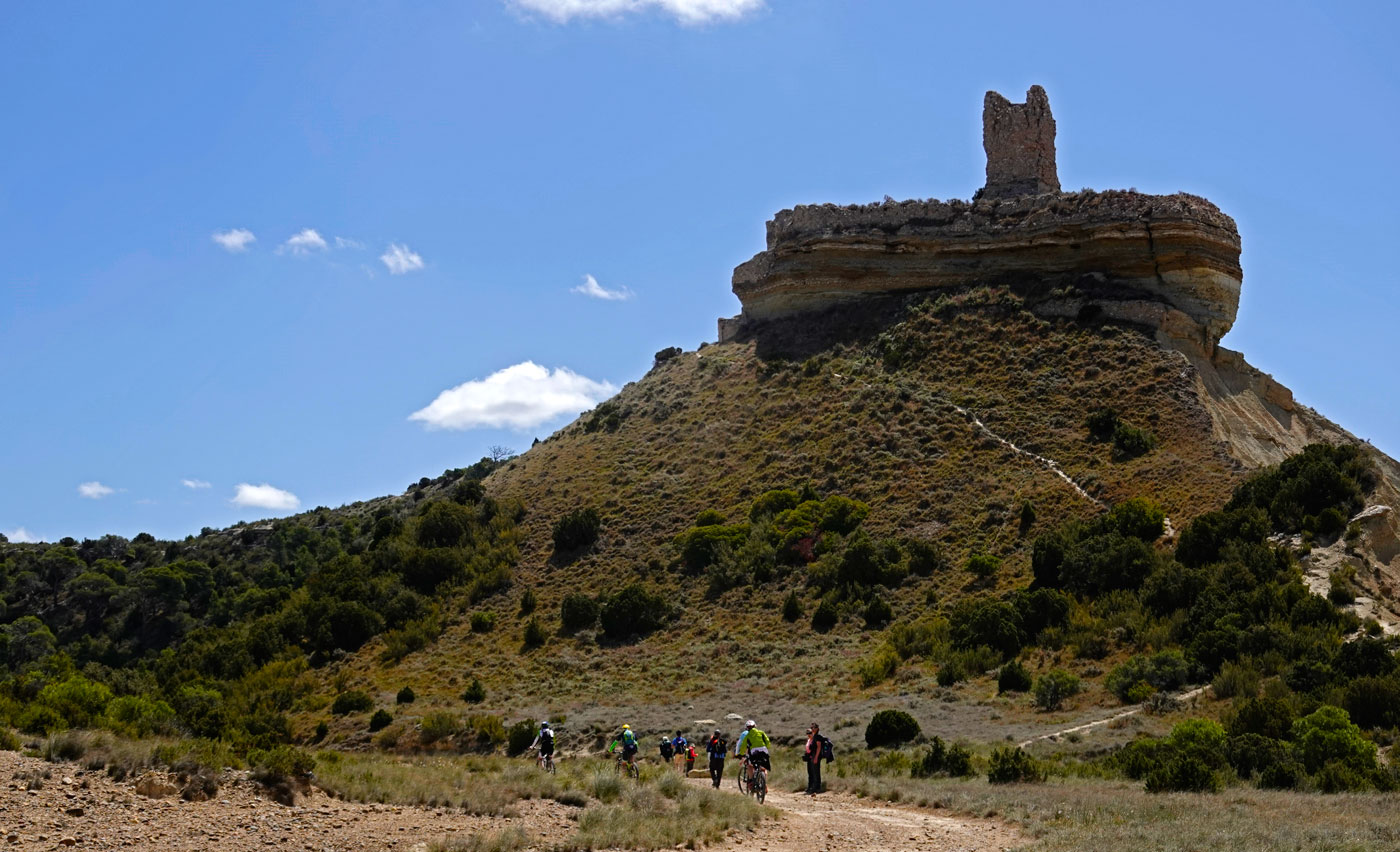 Bikers at Peña Flor Castle